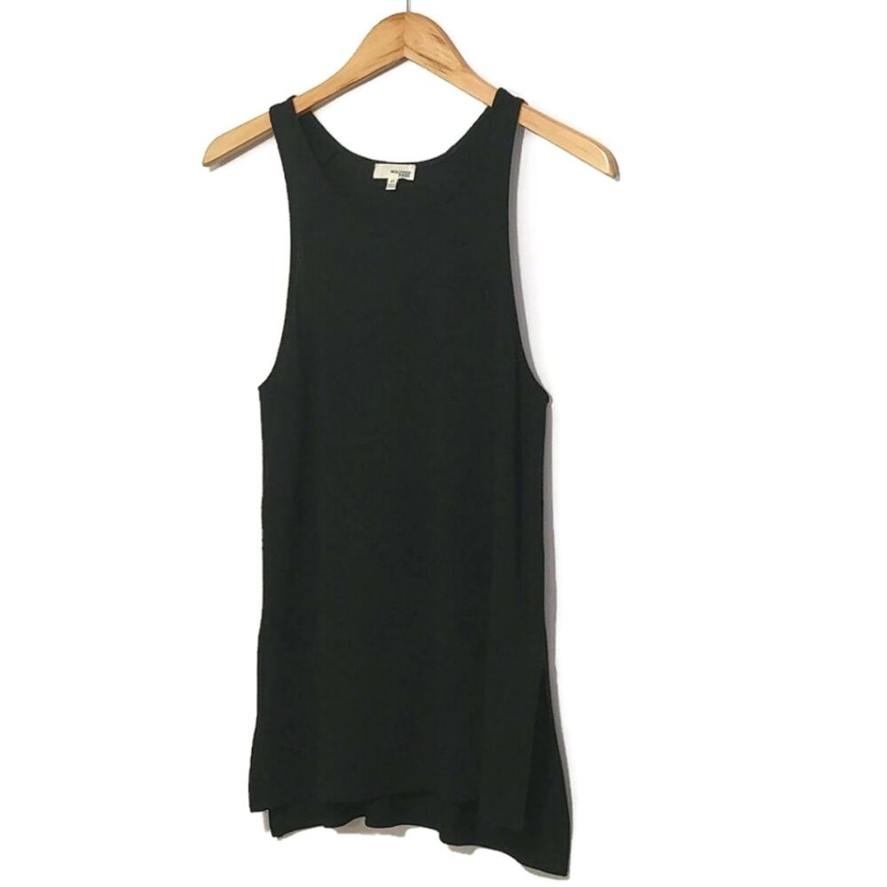 Aritzia Wilfred Sleeveless Scoop Neck Knit Tunic Top Black XS